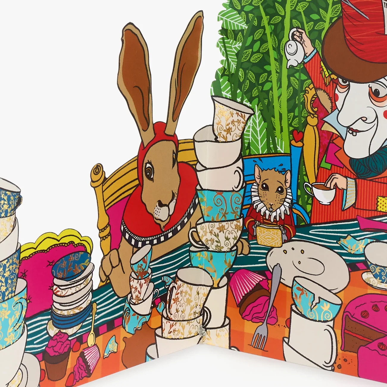 MinaLima Classics 'Alice’s Adventures in Wonderland' 3D Notecard (close up view)